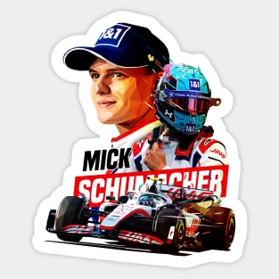 Mick Schumacher Low Poly Sticker